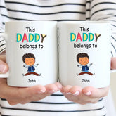 Tasse personnalisée personnalisée La vie est tout simplement meilleure avec les enfants, ce grand-père appartient à la tasse pour enfants